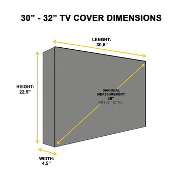Universal κάλυμμα τηλεόρασης αδιάβροχο εξωτερικά καλύμματα επίπεδης οθόνης Αδιάβροχα, ανθεκτικά στη σκόνη, γενικά προστατευτικά για LCD LED Plasma