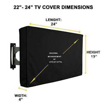 Κάλυμμα τηλεόρασης εξωτερικού χώρου Αδιάβροχο Universal Oxford Cloth Protector για τηλεόραση LCD LED Plasma