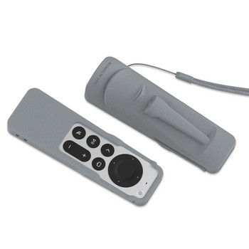 Светещ силиконов калъф за дистанционно за 2021 Apple TV 4K Siri Remote Control Cover Anti-lost With AirTag Мегалитна фигура TV Stick