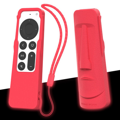 Šviečiantis silikoninis nuotolinio valdymo dėklas, skirtas 2021 m. Apple TV 4K Siri nuotolinio valdymo pulto dangtelis, apsaugantis nuo praradimo su „AirTag Megalithic Figure TV Stick“