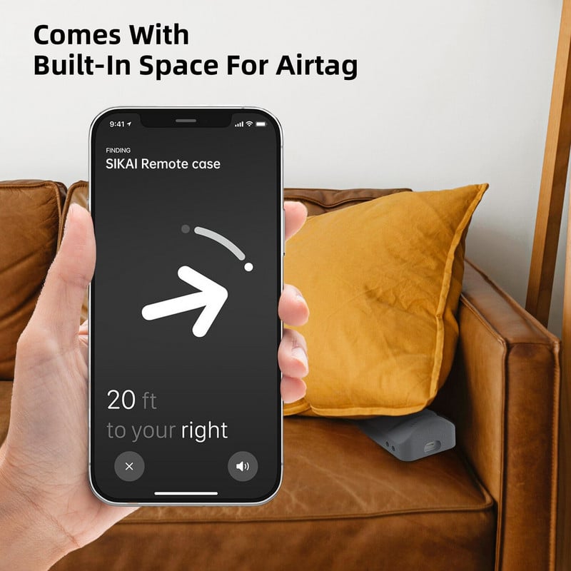 Šviečiantis silikoninis nuotolinio valdymo dėklas, skirtas 2021 m. Apple TV 4K Siri nuotolinio valdymo pulto dangtelis, apsaugantis nuo praradimo su „AirTag Megalithic Figure TV Stick“