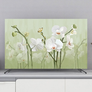 New Simplicity Μοντέρνα Κουκούλα Τηλεόρασης Κάλυμμα για τη σκόνη Σετ Οικιακής Χρήσης Πανί ανθεκτικό στη σκόνη 32-80 ιντσών Διακόσμηση Λουλούδια Ελαστικό