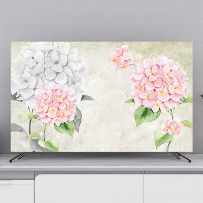 New Simplicity Modern TV Hood Capac de praf Set de acasă Pânză rezistentă la praf 32-80 inch Decoration Flori Elastic