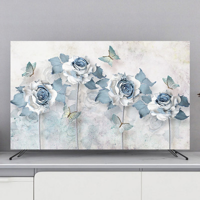 New Simplicity Modern TV Hood Capac de praf Set de acasă Pânză rezistentă la praf 32-80 inch Decoration Flori Elastic
