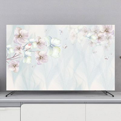 New Simplicity Modern TV Hood Capac de praf Set de acasă Pânză rezistentă la praf 32-80 inch Decoration Flori Elastic