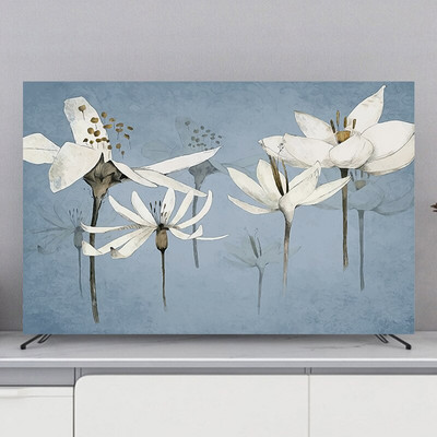 New Simplicity Modern TV Hood Capac de praf Set de acasă Pânză rezistentă la praf 32-80 inch Decoration Flori Elastic