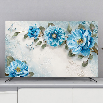 New Simplicity Modern TV Hood Capac de praf Set de acasă Pânză rezistentă la praf 32-80 inch Decoration Flori Elastic