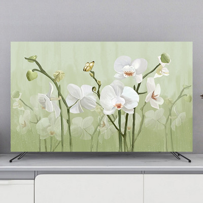 New Simplicity Modern TV Hood Capac de praf Set de acasă Pânză rezistentă la praf 32-80 inch Decoration Flori Elastic