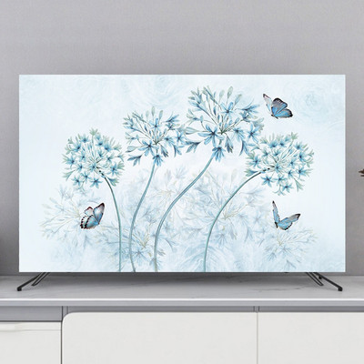 New Simplicity Modern TV Hood Capac de praf Set de acasă Pânză rezistentă la praf 32-80 inch Decoration Flori Elastic