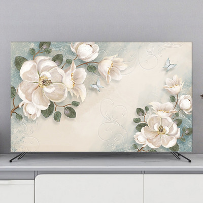 New Simplicity Modern TV Hood Capac de praf Set de acasă Pânză rezistentă la praf 32-80 inch Decoration Flori Elastic