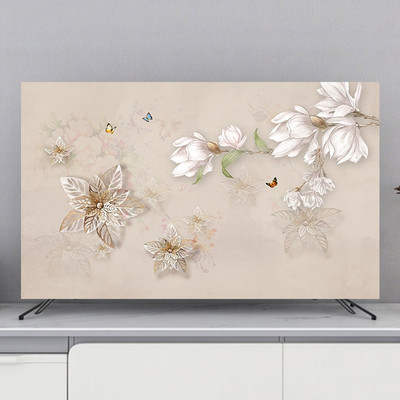 New Simplicity Modern TV Hood Capac de praf Set de acasă Pânză rezistentă la praf 32-80 inch Decoration Flori Elastic