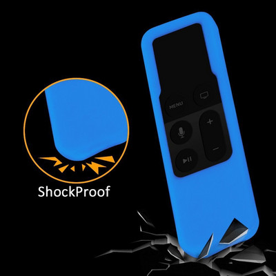 2 ks silikónový ochranný kryt pre diaľkové ovládanie Apple Apple TV4, odolný voči pádu, silikónový kryt na TV