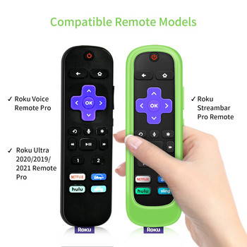 Roku Voice Remote Pro 2021 Силиконов удароустойчив защитен калъф Калъф за Roku Ultra 4800R Калъф за дистанционно управление за Roku