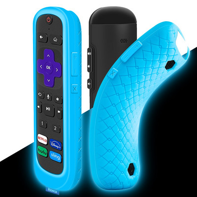 Silikónové nárazuvzdorné ochranné puzdro pre diaľkový ovládač Roku Voice Remote Pro 2021 pre Roku Ultra 4800R