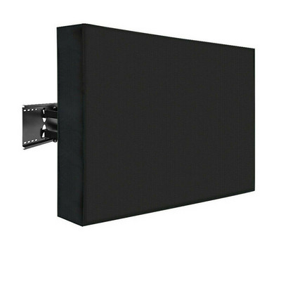 Neperšlampamas lauko televizoriaus dangtelis su priekiniu dangteliu juoda televizoriaus apsauga, skirta LCD LED televizoriaus apsaugai, skirta nuo 22 colių iki 58 colių LCD LED