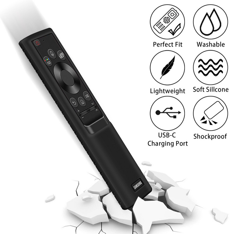 Ochranné puzdro na diaľkové ovládanie televízora pre Samsung BN59-01357 BN59-01363, silikónový mäkký kryt na diaľkové ovládanie solárneho článku