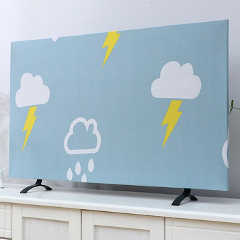 2022 Νέο κάλυμμα τηλεόρασης σκόνης με ελαστική εκτύπωση οικιακής χρήσης, 55 ιντσών 65 ιντσών, απλού κρεμαστού υφασμάτινο κάλυμμα τηλεόρασης LCD σε ευρωπαϊκό στιλ