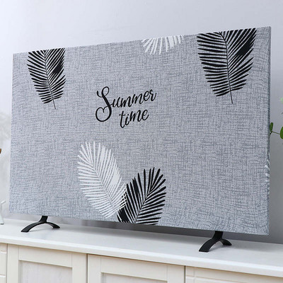 2022 m. Naujas buitinis sutirštintas elastinis spausdinimo televizoriaus dangtelis nuo dulkių 55 colių 65 colių europietiško stiliaus paprastas pakabinamas LCD televizoriaus audinio dangtelis