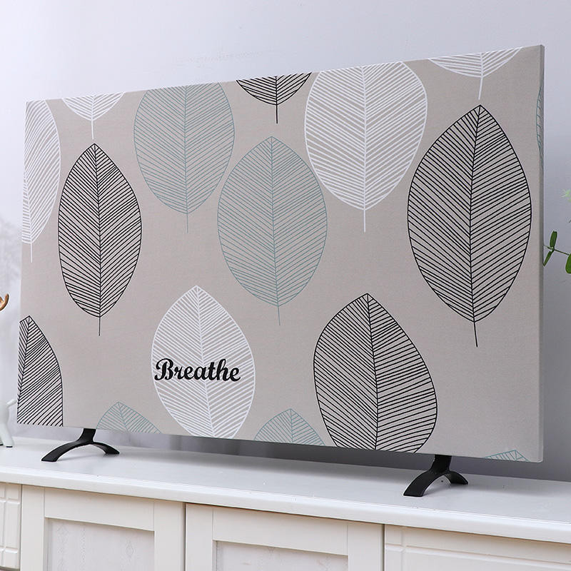 2022 m. Naujas buitinis sutirštintas elastinis spausdinimo televizoriaus dangtelis nuo dulkių 55 colių 65 colių europietiško stiliaus paprastas pakabinamas LCD televizoriaus audinio dangtelis