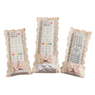 3 3D siuvinėtų gėlių gėlėmis nuotolinio valdymo pultelio dangtelio apsaugos audinio lanko nuotolinio valdymo pulto dangtelis nuo dulkių, skirtas televizoriaus oro kondicionieriui