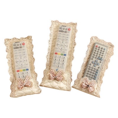 3 3D siuvinėtų gėlių gėlėmis nuotolinio valdymo pultelio dangtelio apsaugos audinio lanko nuotolinio valdymo pulto dangtelis nuo dulkių, skirtas televizoriaus oro kondicionieriui