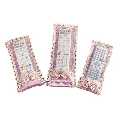 3 3D siuvinėtų gėlių gėlėmis nuotolinio valdymo pultelio dangtelio apsaugos audinio lanko nuotolinio valdymo pulto dangtelis nuo dulkių, skirtas televizoriaus oro kondicionieriui