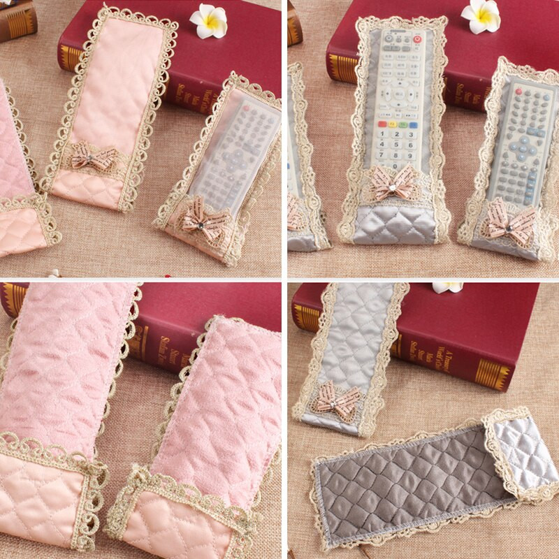 3 3D siuvinėtų gėlių gėlėmis nuotolinio valdymo pultelio dangtelio apsaugos audinio lanko nuotolinio valdymo pulto dangtelis nuo dulkių, skirtas televizoriaus oro kondicionieriui