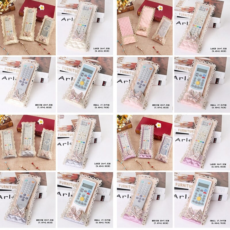 3 3D siuvinėtų gėlių gėlėmis nuotolinio valdymo pultelio dangtelio apsaugos audinio lanko nuotolinio valdymo pulto dangtelis nuo dulkių, skirtas televizoriaus oro kondicionieriui