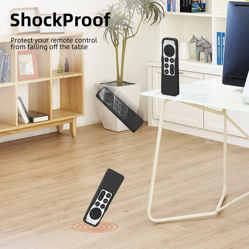 Husă specială SIKAI pentru telecomandă Apple TV 4K Siri 2021 Husă de protecție Piele antișoc Husă anti-alunecare de înaltă calitate