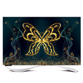 Dekoratívny kryt na mieru s uhlopriečkou 32" - 85" palcov pre LCD televízor, PC, krajina, mesiac, strom, loď, zlatý motýľ, los, rybí kopec