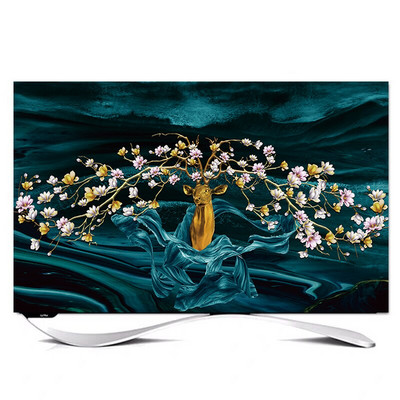 Dekoratívny kryt na mieru s uhlopriečkou 32" - 85" palcov pre LCD televízor, PC, krajina, mesiac, strom, loď, zlatý motýľ, los, rybí kopec