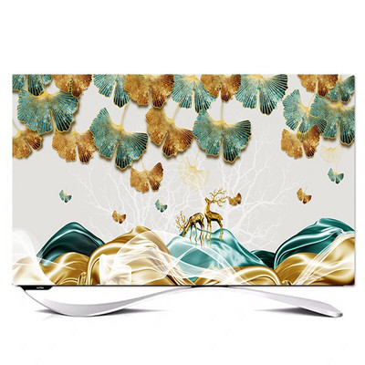 Dekoratívny kryt na mieru s uhlopriečkou 32" - 85" palcov pre LCD televízor, PC, krajina, mesiac, strom, loď, zlatý motýľ, los, rybí kopec