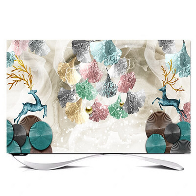 Dekoratívny kryt na mieru s uhlopriečkou 32" - 85" palcov pre LCD televízor, PC, krajina, mesiac, strom, loď, zlatý motýľ, los, rybí kopec