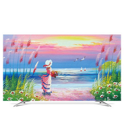 Dekoratívny kryt na mieru s uhlopriečkou 32" - 85" palcov pre LCD televízor, PC, krajina, mesiac, strom, loď, zlatý motýľ, los, rybí kopec