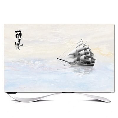 Dekoratívny kryt na mieru s uhlopriečkou 32" - 85" palcov pre LCD televízor, PC, krajina, mesiac, strom, loď, zlatý motýľ, los, rybí kopec