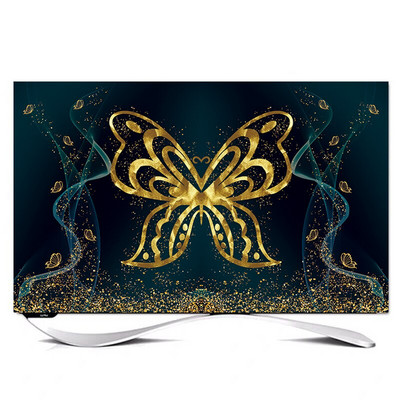 Dekoratívny kryt na mieru s uhlopriečkou 32" - 85" palcov pre LCD televízor, PC, krajina, mesiac, strom, loď, zlatý motýľ, los, rybí kopec