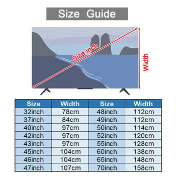 Νέο Cartoon Elastic Force Τηλεόραση Κουκούλα τηλεόρασης Ύφασμα κάλυμμα σκόνης 32-75 ιντσών Νόμισμα Απλό και μοντέρνο ευρωπαϊκό στιλ