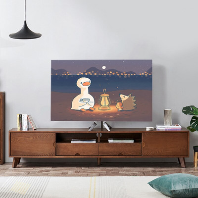 Nová kreslená elastická sila televízna kapucňa, kryt na televízor, 32-75 palcov, jednoduchá a moderná európska veľkosť