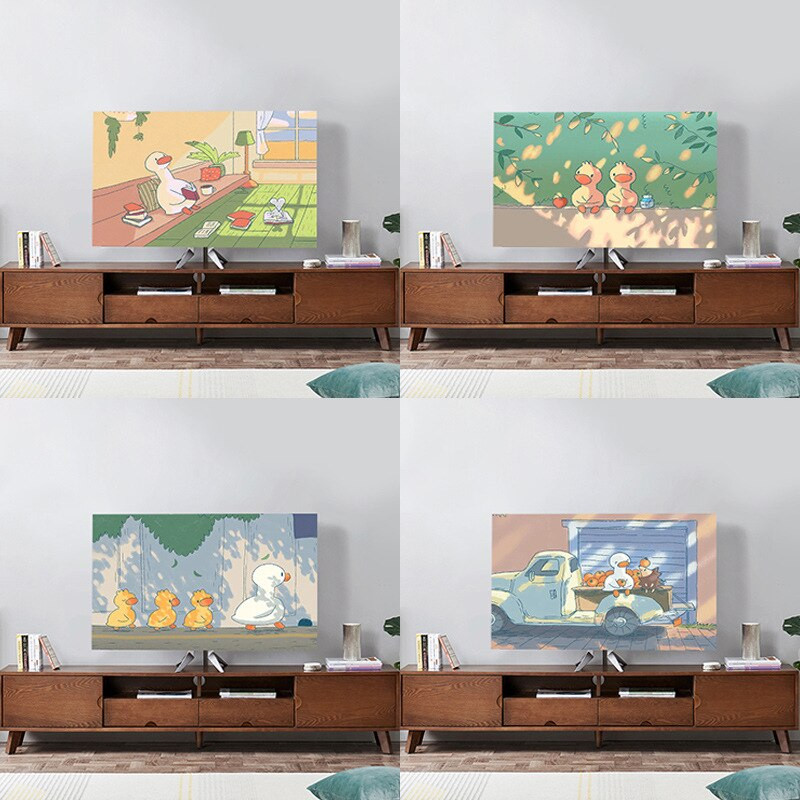 Nová kreslená elastická sila televízna kapucňa, kryt na televízor, 32-75 palcov, jednoduchá a moderná európska veľkosť