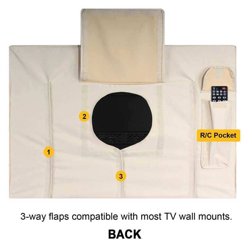 22 inch până la 75 inch husă TV în aer liber Ecran rezistent la praf husă impermeabilă husă cutie de înaltă calitate Oxford 600D negru bej TV Box