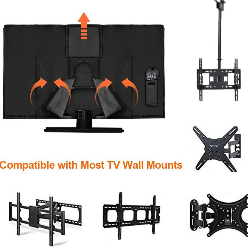 22 inch până la 75 inch husă TV în aer liber Ecran rezistent la praf husă impermeabilă husă cutie de înaltă calitate Oxford 600D negru bej TV Box