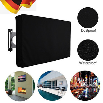 Външен телевизионен екран, прахоустойчив, водоустойчив комплект капаци Капак, висококачествен оксфордски черен калъф за телевизор, 22\