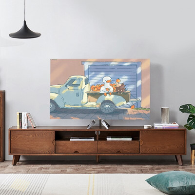 Nová kreslená elastická sila televízna kapucňa, kryt na televízor, 32-75 palcov, jednoduchá a moderná európska veľkosť