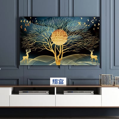 Kryt na TV, prachotesný, pre domácnosť, 65-palcový, 43-palcový, 55-palcový, 75-palcový, závesný kryt, neberie LCD TV, jednoduchý 70-palcový kryt na TV