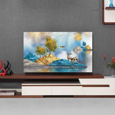 Kryt na TV, prachotesný, pre domácnosť, 65-palcový, 43-palcový, 55-palcový, 75-palcový, závesný kryt, neberie LCD TV, jednoduchý 70-palcový kryt na TV