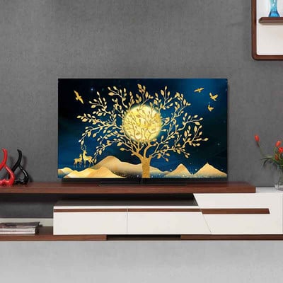 Kryt na TV, prachotesný, pre domácnosť, 65-palcový, 43-palcový, 55-palcový, 75-palcový, závesný kryt, neberie LCD TV, jednoduchý 70-palcový kryt na TV