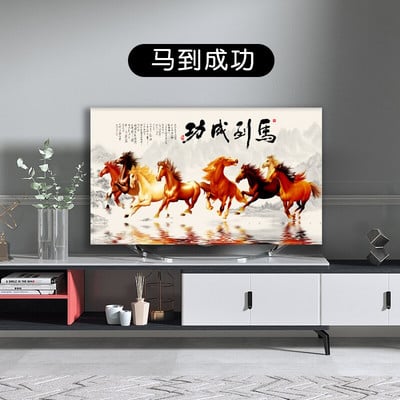 Kryt na TV, prachotesný, pre domácnosť, 65-palcový, 43-palcový, 55-palcový, 75-palcový, závesný kryt, neberie LCD TV, jednoduchý 70-palcový kryt na TV