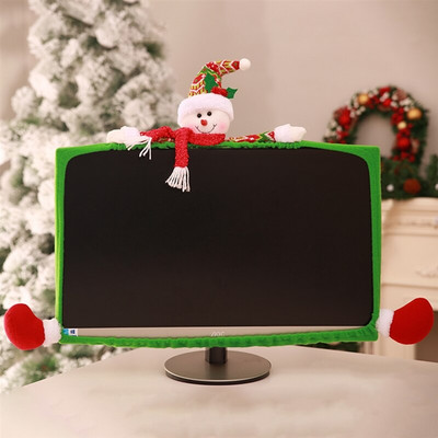 Christmas LCD Display Bumper Case Cover Decor For Computer PC TV Monitor Non-woven