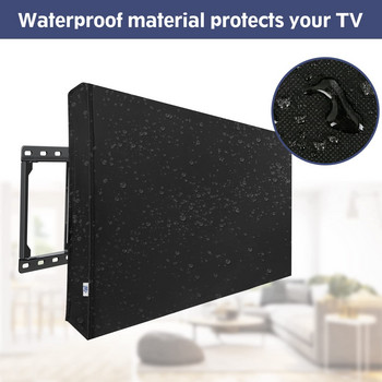 Κάλυμμα τηλεόρασης εξωτερικού χώρου, για αδιάβροχα προστατευτικά τηλεόρασης 50-52 ιντσών με τσέπη τηλεχειριστηρίου για τηλεοράσεις επίπεδης οθόνης LED, LCD, OLED