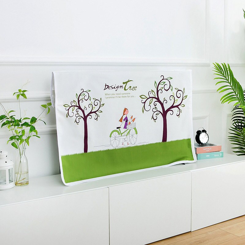 Nordic Print TV Dust Cover 55 Inch Home Catoon Hanging LCD TV Smartv Dustproof Universal GoodTop Home Decoration